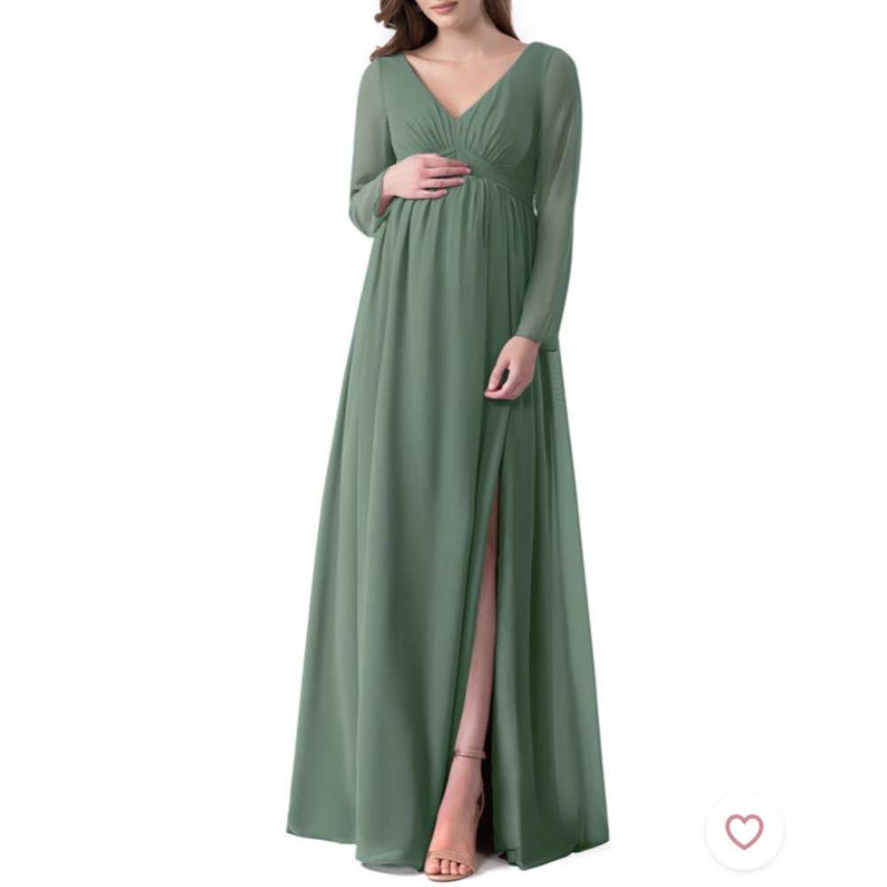 Azazie Teton eucalyptus bridesmaid maternity dress